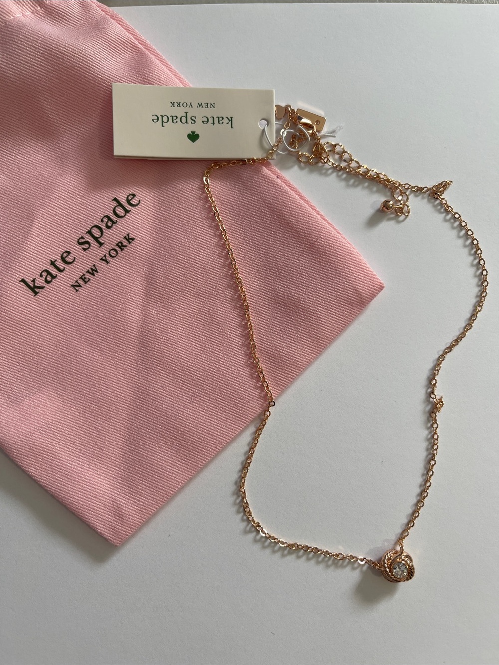 NWT Kate Spade Rose Gold Pendant Necklace